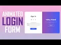 How to Build an Animated Login Form HTML CSS JavaScript