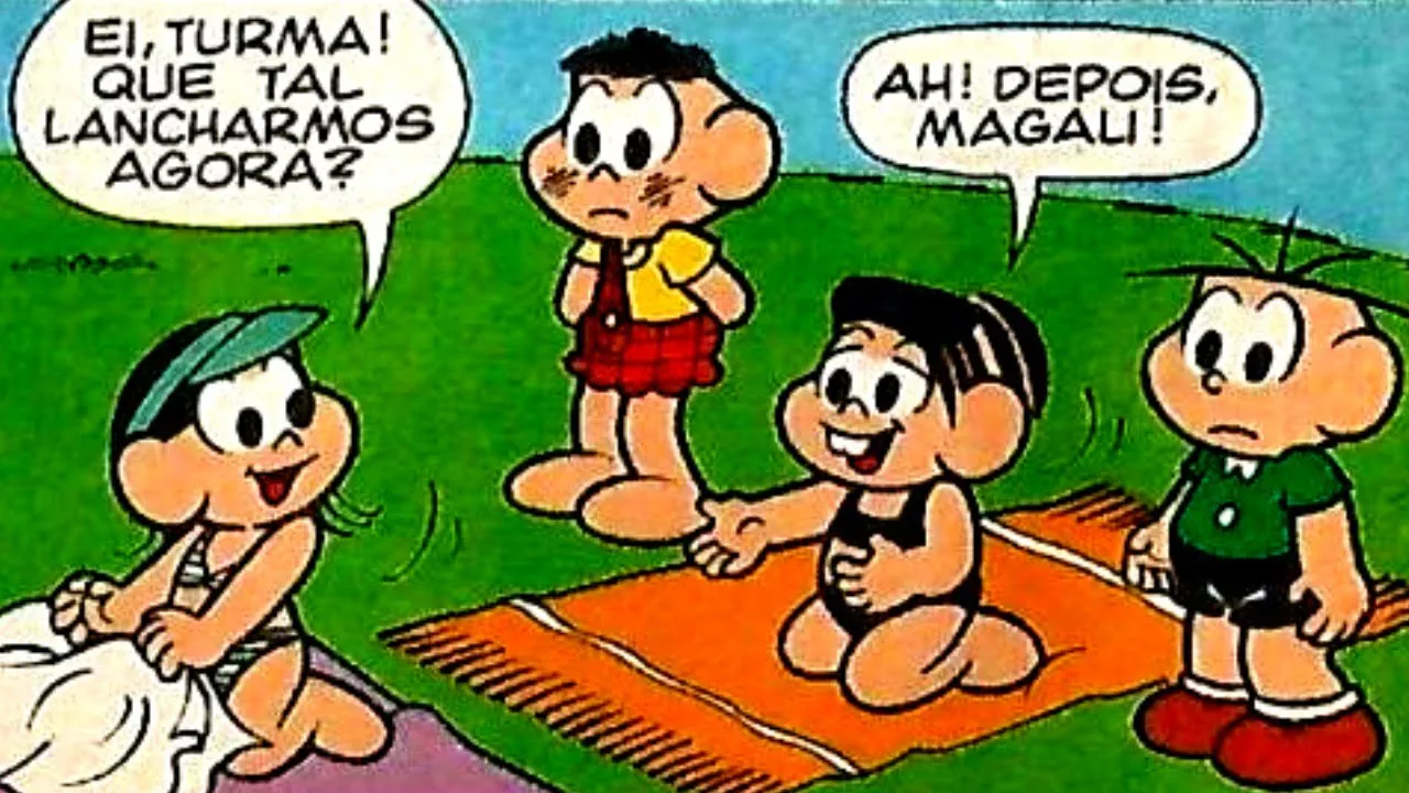 BANHO DE SOL OU JOGAR FUTEBOL? - QUADRINHOS DA TURMA DA MÔNICA