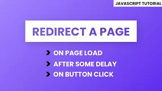 Page Redirect Using Javascript On Page Load On Button Click After Some Delay
