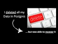 Saving My Data After a SQL Mistake Selective Restore in PostgreSQL