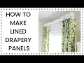How To Make Lined Drapery Panels