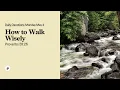 How to Walk Wisely - Daily Devotional
