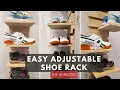 Build a DIY shoe rack COMPLETELY ADJUSTABLE