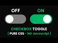 Create a Custom Toggle Switch with Pure CSS Tutorial In Hindi Code4Education 2020
