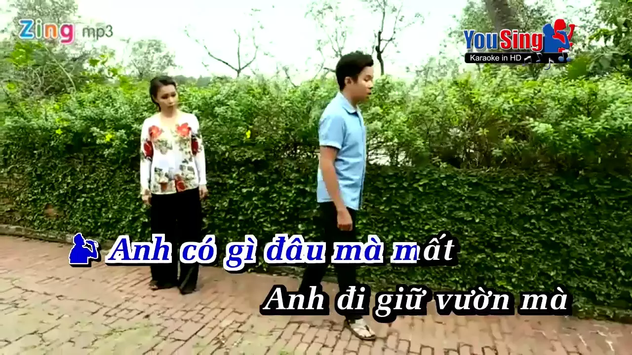 Karaoke Anh Di Giu Vuon Cam Ly & Quoc Dai