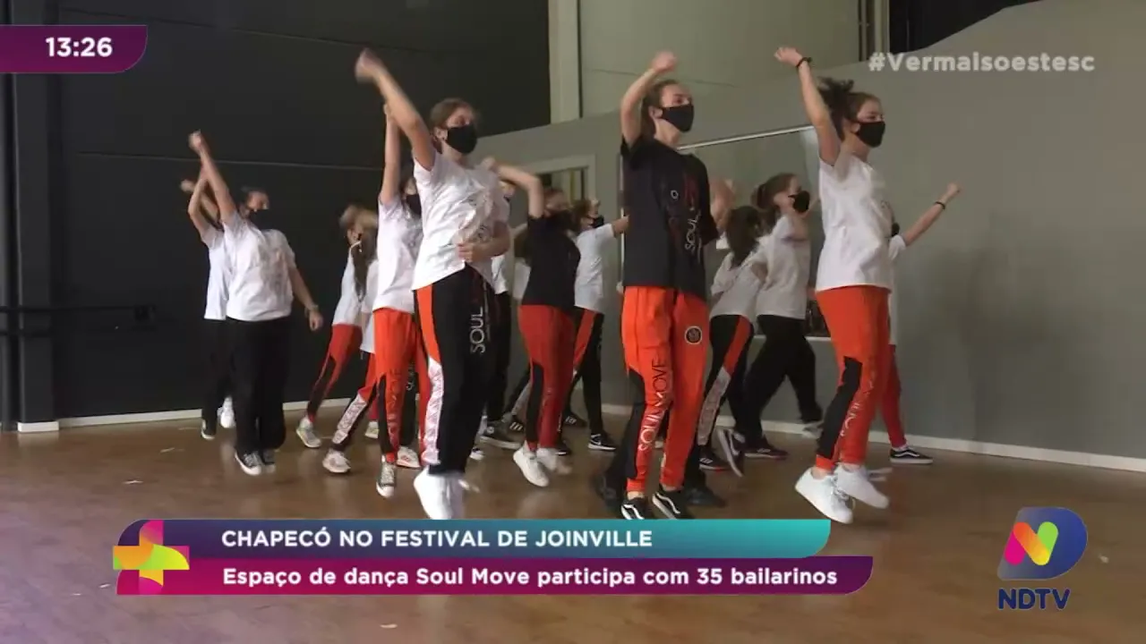 Chapecó no Festival de Dança de Joinville: espaço de dança Soul Move participa com 35 bailarinos