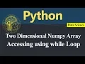 Accessing Numpy Two Dimensional Array using while Loop in Python Hindi