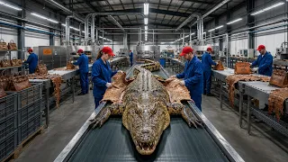 inside the crocodile leather factory full process how luxury handbags are made