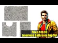 Buy Bathroom Rugs Set Ultra Soft 3 Pieces Bath Rugs Non Slip Chenille Absorbent Shaggy Bath Mat Set