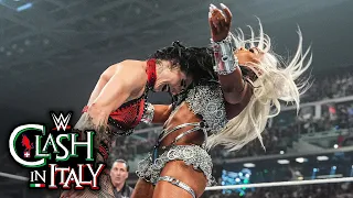 rhea ripley vs jade cargill wwe women s title match wwe clash in italy 2026 highlights