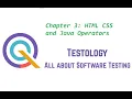 Chapter 3 HtmlCSS and Java operators