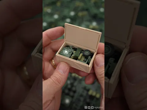 Foldable Wooden Crate for the Jeep Kit Card - 3D Printable