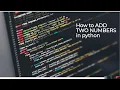 how to add two numbers in python Telugu python Tutorials