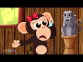 Five Little Monkeys FALLING off The Bed [2 MIN LOOP] SOUND VARIATION | Baby Monkeys Nursery Rhyme