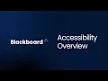 Accessibility Overview in Blackboard