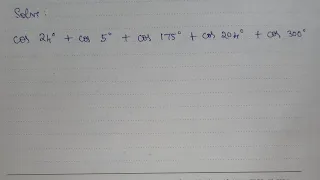 cos 24 cos 5 cos 175 cos 204 cos 300