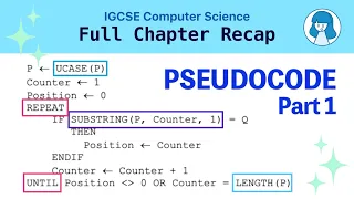 Pseudocode Revision Selection Iteration Assignments Operations IGCSE CS
