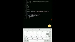 Python program to print Floyd s Triangle