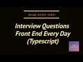 Interview questions frontend typescript