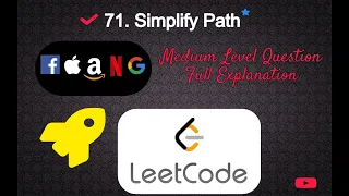 71 Simplify Path Medium Level Interview Question Full Explanation in Python