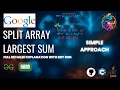 Split Array Largest Sum GfG POTD 29-06-2025 GfG Problem of the day GeeksforGeeks