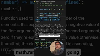 Can You Shuffle an Array in Just ONE Line of JavaScript