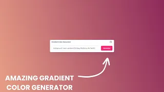Amazing Gradient Color Generator HTML CSS JAVASCRIPT