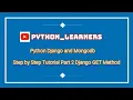 Python Django Mongodb Step by Step Tutorial Part 2