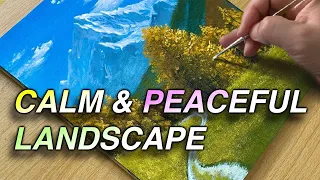Calm & Peaceful Landscape Painting / Acrylic Painting