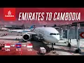 Flying EMIRATES 777 to Cambodia Singapore to Phnom Penh in Economy Class TRIP REPORT
