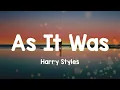 Harry Styles - As It Was (Lyric video)