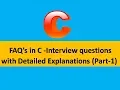 C INTERVIEW QUESTIONS PART 1 WITH PERFECT ANSWERS