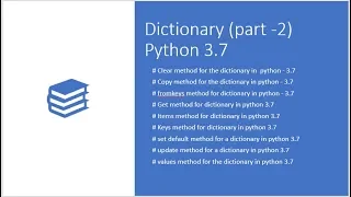 Lecture 38 - Dictionary part-2 python