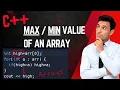 finding the MAX or MIN value of an ARRAY in C