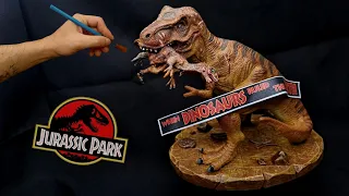 HICE un DIORAMA DE JURASSIC PARK (T-REX VS VELOCIRAPTOR)