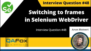 How to switch to frames in Selenium WebDriver Interview Question