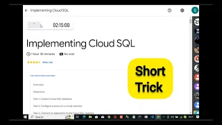 Implementing Cloud SQL certificationZone short trick
