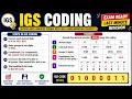 Igs coding how to find igs code