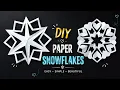 DIY Paper Snowflakes Easy Simple Beautiful Paper Craft