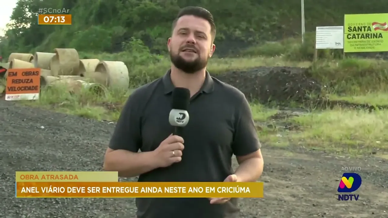 Obras do anel viário de Criciúma ainda não foram concluídas