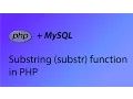 PHP MySQL Tutorial 20 - Substring substr function