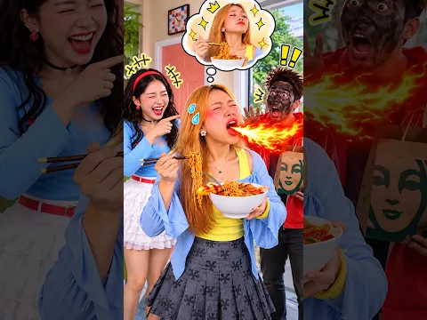 She said it wasn't spicy... and then this happened! 🍜 🥵 🤯 #taihoa #funny #shorts