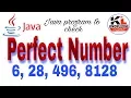 perfect number in java Knowledge Light