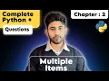 Printing multiple items sep end parameter Escape sequences comments python full course Day
