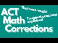 Corrections Full ACT Math 53 57 58