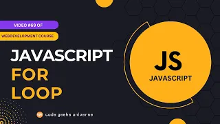JavaScript For Loop Full Stack Web Development Web Development Tutorial