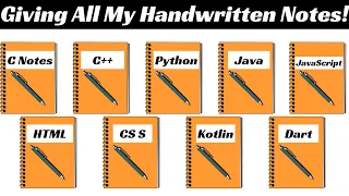 Giving All My Handwritten Notes C C Python Java Javascript HTML CSS Kotlin And Dart Notes