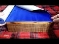 Applying flocking of Self Adhesive Velvet Felt Fabric to wooden box