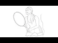 Tennis Player Coloring pages