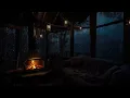 Download Lagu Rainy Night Cabin Ambience with Fireplace | Sleep \u0026 Relax Ambience with Rainfall